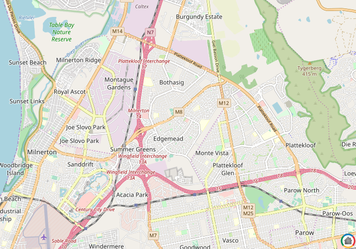 Map location of Edgemead